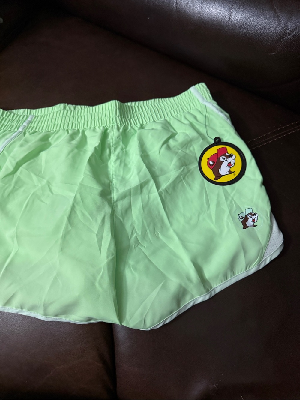Light Green Women's Athletic Shorts with Logo
